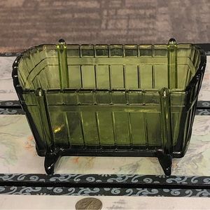 Green Glass Mini Baby Cradle